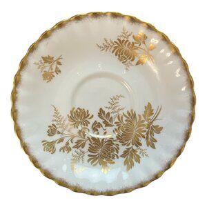 Vintage Royal Albert “Golden Glory” Bone China Saucer – England – Gold Floral Sc